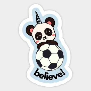 Believe! Baby panda unicorns believe, and so should you! Sticker